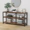 Tribesigns 55 Inch Sofa Table Storage Shelves Tv Stand Console Rustic Black